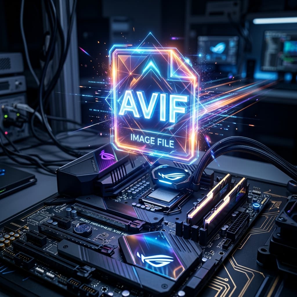 Digital representation of the AVIF image format technology for web performance